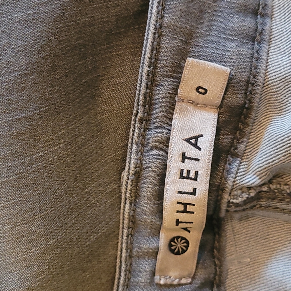 Athleta Sculptek Gray Skinny Mid Rise 5 Pocket Denim Jeans Size 0 - Picture 7 of 7